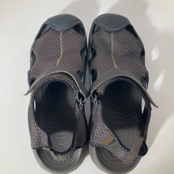 Mens Crocs Swiftwater Mesh Sandals Brown 13