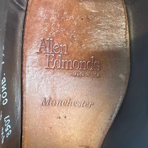 Men's Dress Shoes Allen Edmonds Manchester Tassel Loafer Sz 9.5‎ R Black Leather
