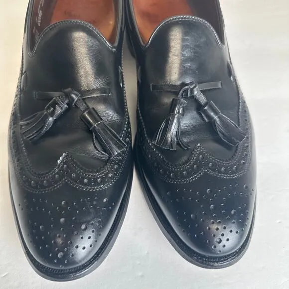 Men's Dress Shoes Allen Edmonds Manchester Tassel Loafer Sz 9.5‎ R Black Leather