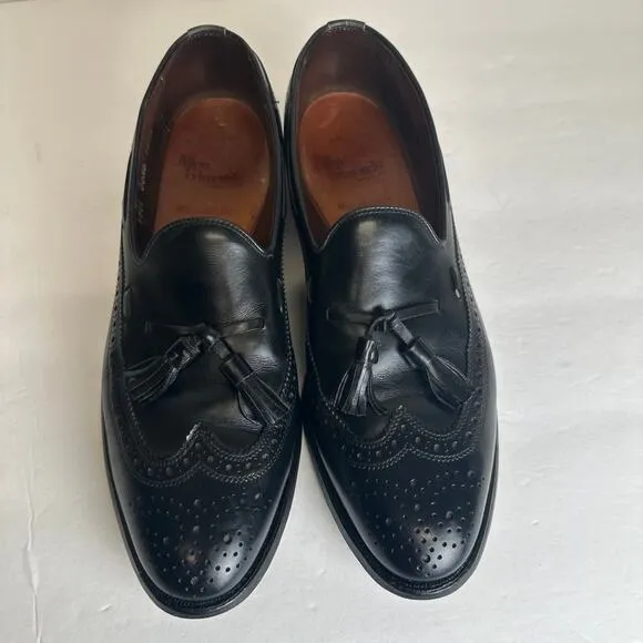 Men's Dress Shoes Allen Edmonds Manchester Tassel Loafer Sz 9.5‎ R Black Leather