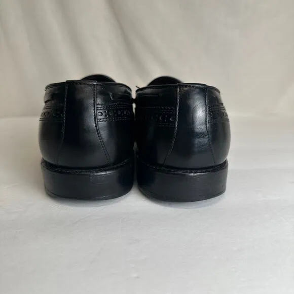 Men's Dress Shoes Allen Edmonds Manchester Tassel Loafer Sz 9.5‎ R Black Leather