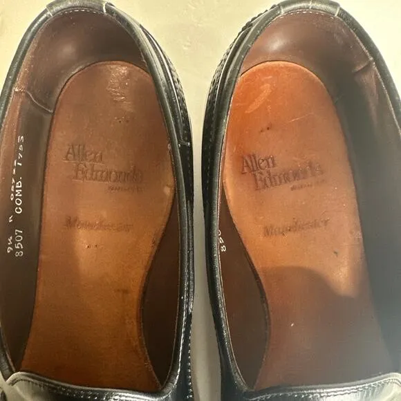 Men's Dress Shoes Allen Edmonds Manchester Tassel Loafer Sz 9.5‎ R Black Leather