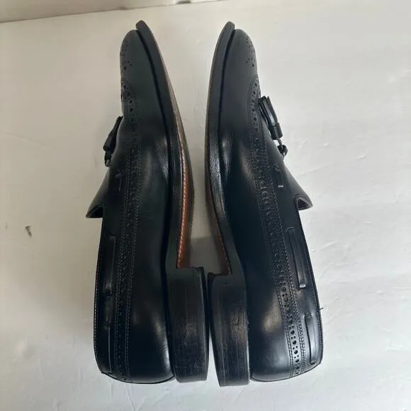 Men's Dress Shoes Allen Edmonds Manchester Tassel Loafer Sz 9.5‎ R Black Leather