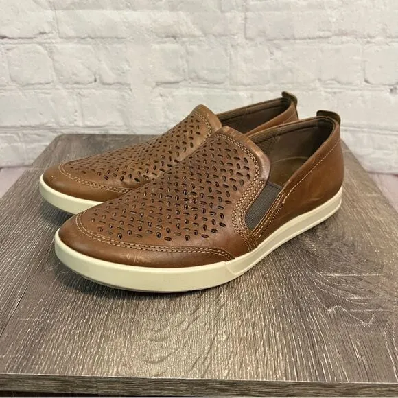Mens ECCO Collins 2.0 Slip-on Performance Shoes NIB Leather size 7