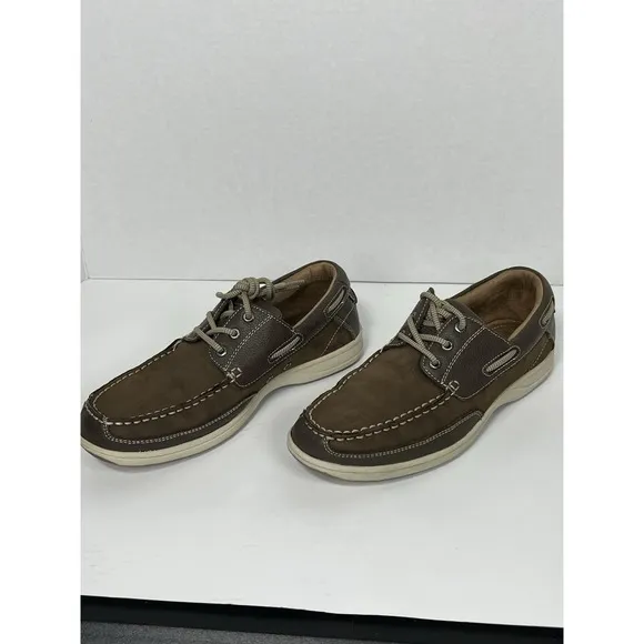 Men's Florsheim Lakeside Oxford Moc Toe 13157-200 Brown Nubuck Leather Sz 9