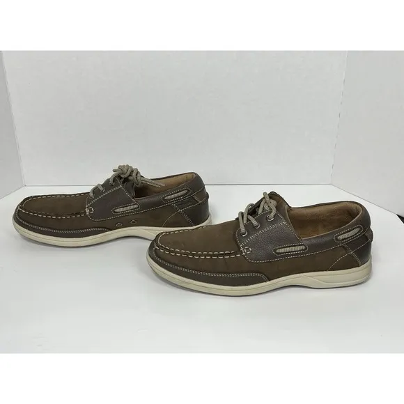 Men's Florsheim Lakeside Oxford Moc Toe 13157-200 Brown Nubuck Leather Sz 9