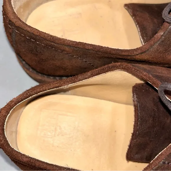 Men’s Frye Brown Burnished Suede Leather Paul Bal Oxford Shoes size 11.5