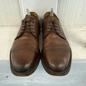 Men's Gucci Brown Leather Lace Up Dress Shoes Oxford Size 8‎