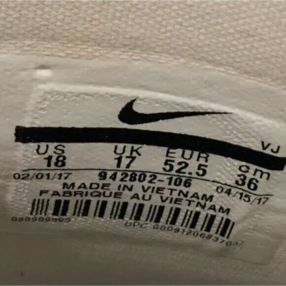 Men's Nike Zoom Shift White &amp; Maroon Sportswear Sneakers Size 18