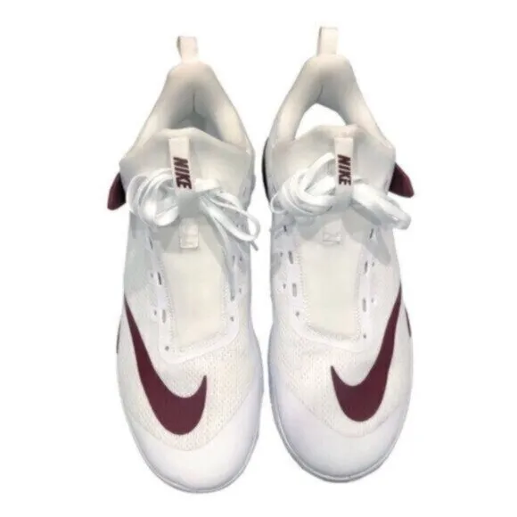 Men's Nike Zoom Shift White &amp; Maroon Sportswear Sneakers Size 18