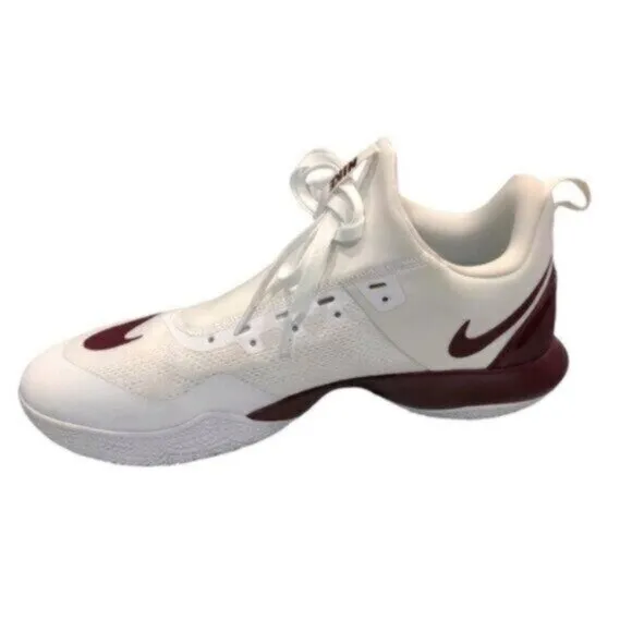 Men's Nike Zoom Shift White &amp; Maroon Sportswear Sneakers Size 18