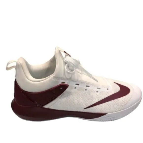 Men's Nike Zoom Shift White &amp; Maroon Sportswear Sneakers Size 18