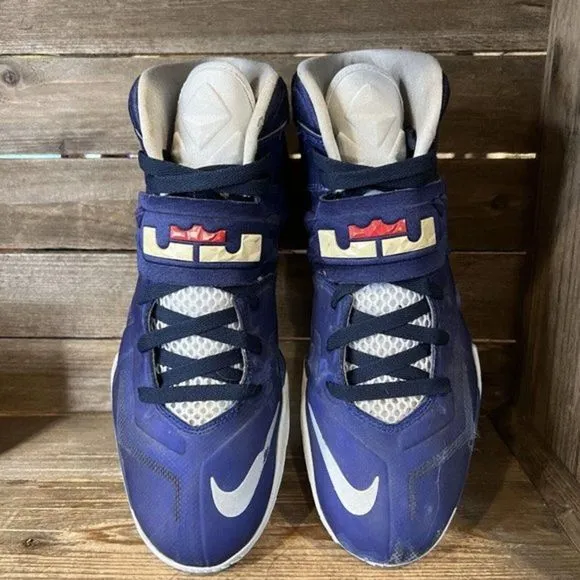 Mens Nike Lebron Zoom Soilder 7 Deep royal Blue‎ Basketball Shoes Size 9.5 M GUC