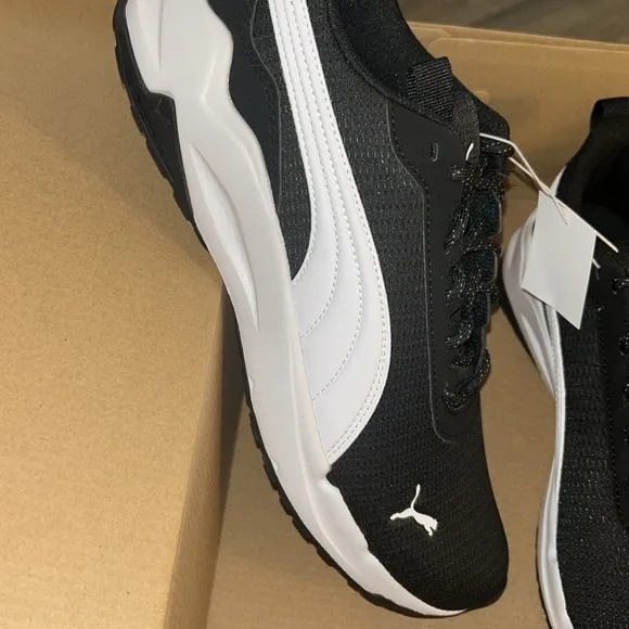 Mens Puma Zip C sneakers Black/white sz 9