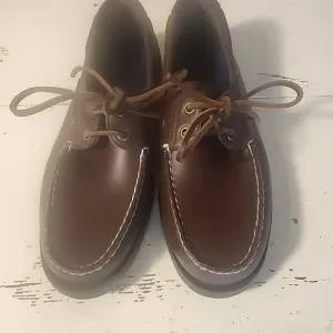 Mens Ralph Lauren Classic Brown Leather Men's Loafers Size 8D