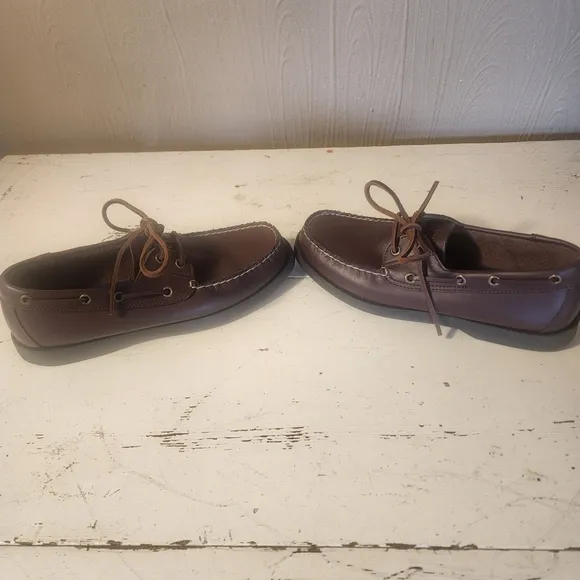 Mens Ralph Lauren Classic Brown Leather Men's Loafers Size 8D