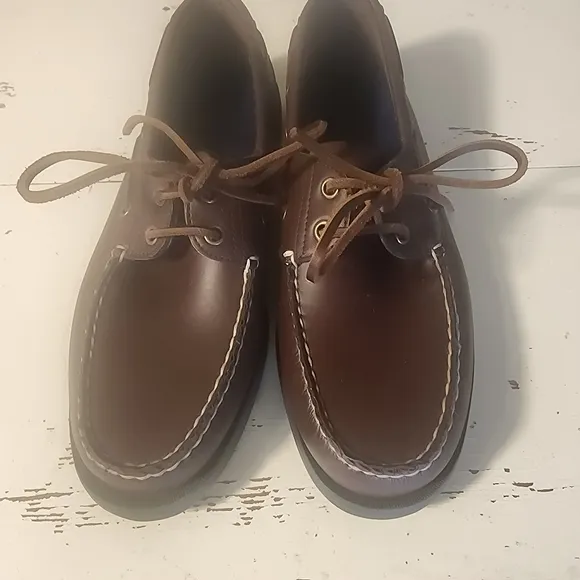 Mens Ralph Lauren Classic Brown Leather Men's Loafers Size 8D