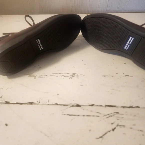 Mens Ralph Lauren Classic Brown Leather Men's Loafers Size 8D