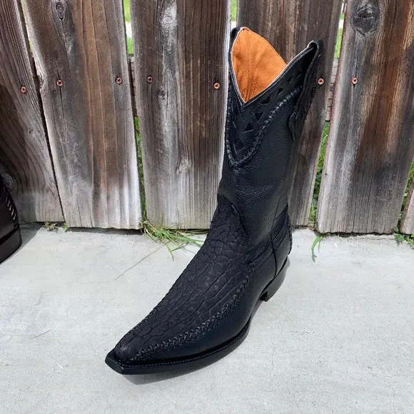 MEN'S RODEO COWBOY BOOTS BULL NECK LEATHER 097 2X