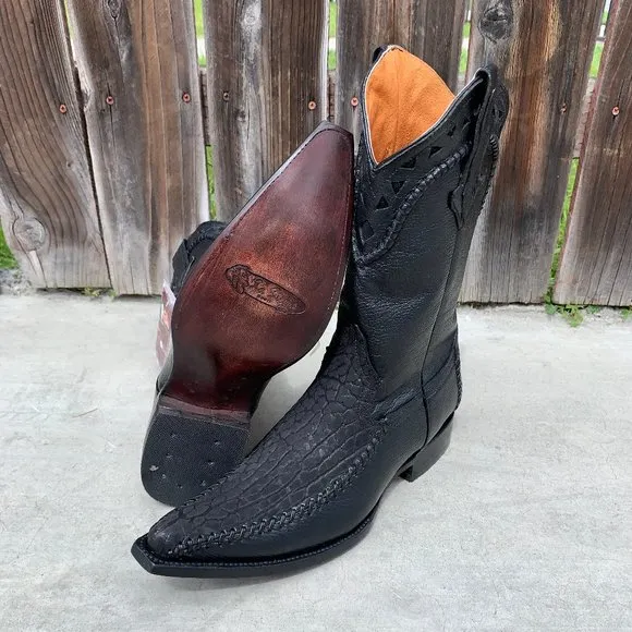MEN'S RODEO COWBOY BOOTS BULL NECK LEATHER 097 2X