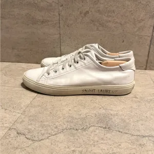 Men's White Leather Saint Laurent Sneakers