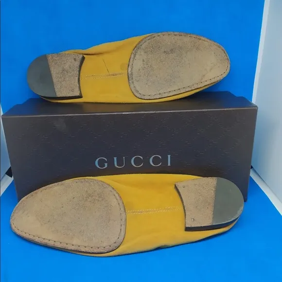 Men's Yellow Mustard Suede Horsebit Driver…