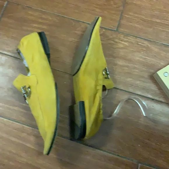 Men's Yellow Mustard Suede Horsebit Driver…