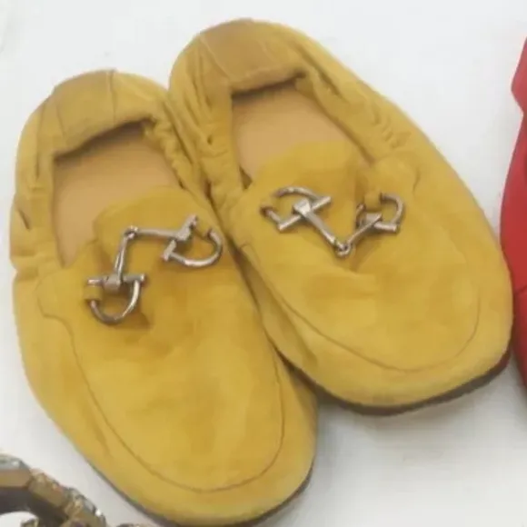 Men's Yellow Mustard Suede Horsebit Driver…