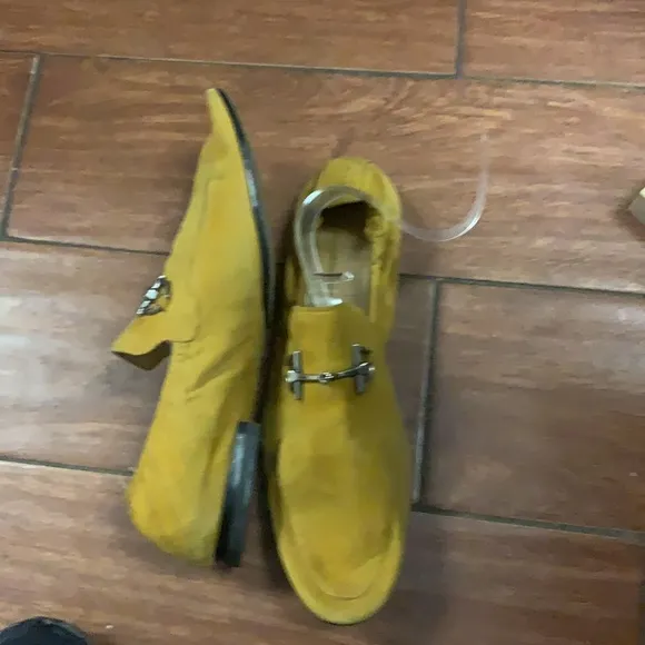 Men's Yellow Mustard Suede Horsebit Driver…