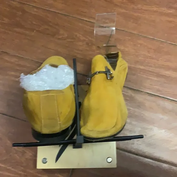 Men's Yellow Mustard Suede Horsebit Driver…