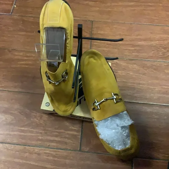 Men's Yellow Mustard Suede Horsebit Driver…