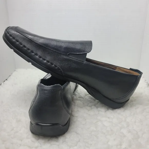 Mephisto Edlef Men's Slip On Loafer Size 13  Smooth Black Leather Shoes