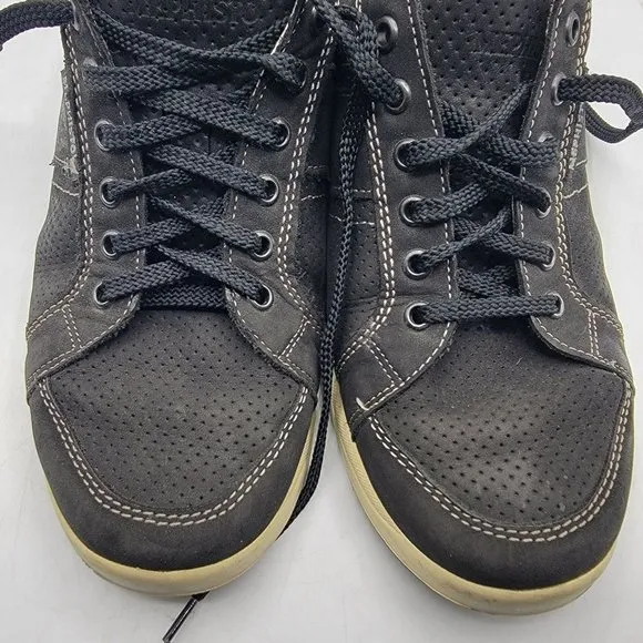Mephisto Hero Perf Mens Size 7.5 Black Leather Casual Work Dress Sneakers