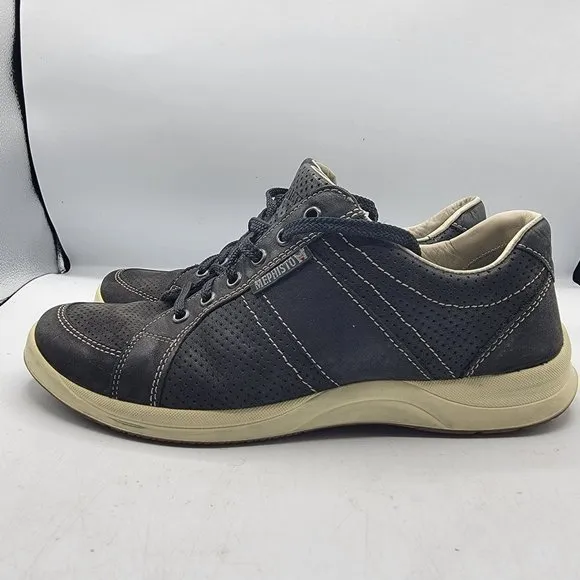 Mephisto Hero Perf Mens Size 7.5 Black Leather Casual Work Dress Sneakers