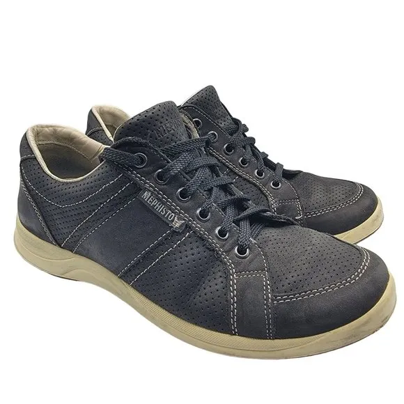 Mephisto Hero Perf Mens Size 7.5 Black Leather Casual Work Dress Sneakers