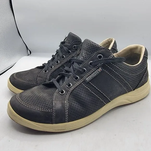 Mephisto Hero Perf Mens Size 7.5 Black Leather Casual Work Dress Sneakers