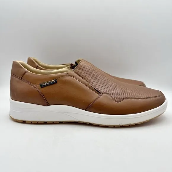 Mephisto Mens Valter Slip-On Shoes US 12.5 EU 46.5 Brown Leather Casual NWOB