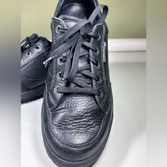 MEPHISTO Slacker Air Relax Black Leather Casual Walking Shoes Mens US 11