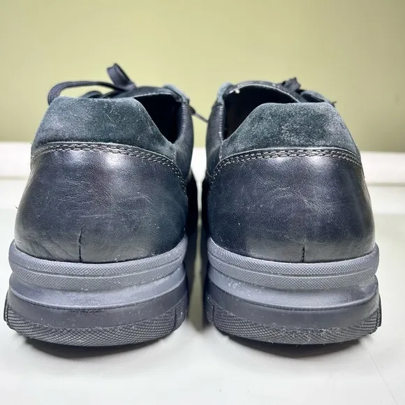 MEPHISTO Slacker Air Relax Black Leather Casual Walking Shoes Mens US 11
