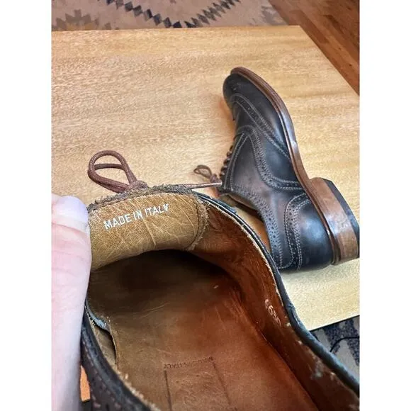 Mercanti Fiorentini Leather Wingtip Oxford Dress Shoes