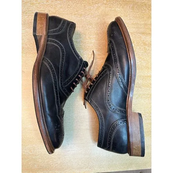 Mercanti Fiorentini Leather Wingtip Oxford Dress Shoes