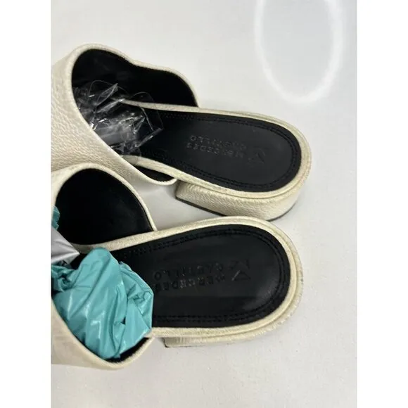 Mercedes Castillo Womens 7 Zaira Pebbled Leather Slip On Mules Flats Shoe​​​​
