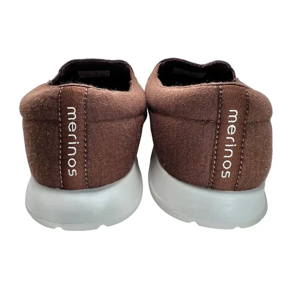 Merinos | Men | Brown Fabric Comfort Slip On Shoes | Size 11