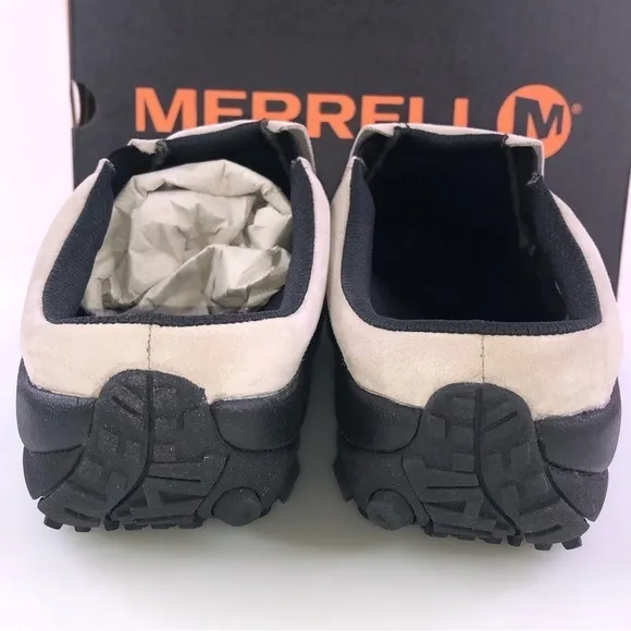 MERRELL Jungle Moc Slide Men 11.5M Off-White Taupe Slip On Outdoor Casual