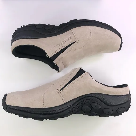 MERRELL Jungle Moc Slide Men 11.5M Off-White Taupe Slip On Outdoor Casual
