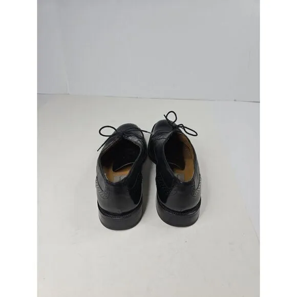 MEZLAN Dress Shoes Mens Size‎ 8.5 M Black Leather Cap Toe Oxford Lace Up Office