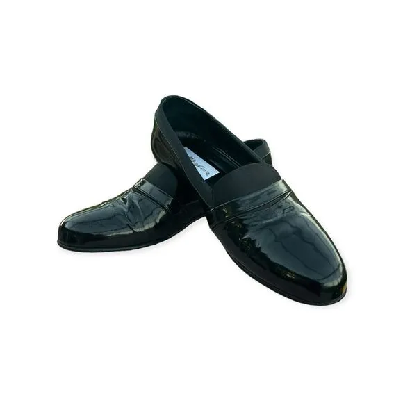 Mezlan Mirage Black Patten Leather Formal Slip On dress Shoes Size 8.5M