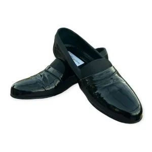Mezlan Mirage Black Patten Leather Formal Slip On dress Shoes Size 8.5M