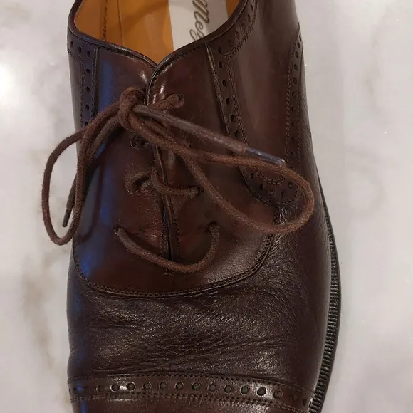 MEZLAN Napoli  Brown Leather‎ Cap Toe Oxford Dress Shoes Mens Size 9.5B