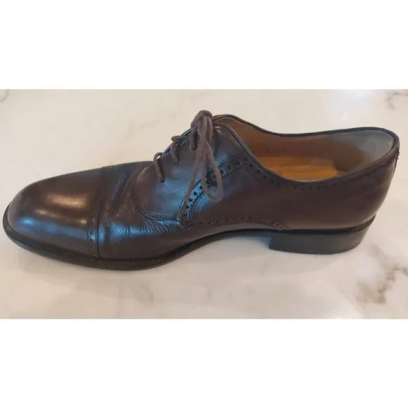 MEZLAN Napoli  Brown Leather‎ Cap Toe Oxford Dress Shoes Mens Size 9.5B